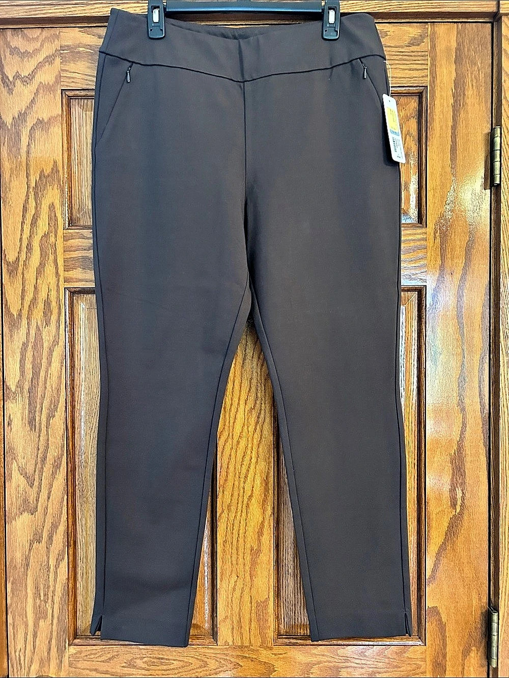 NWT Soft Surroundings Perfect Pointe Ankle Pants Brown Pants Size L